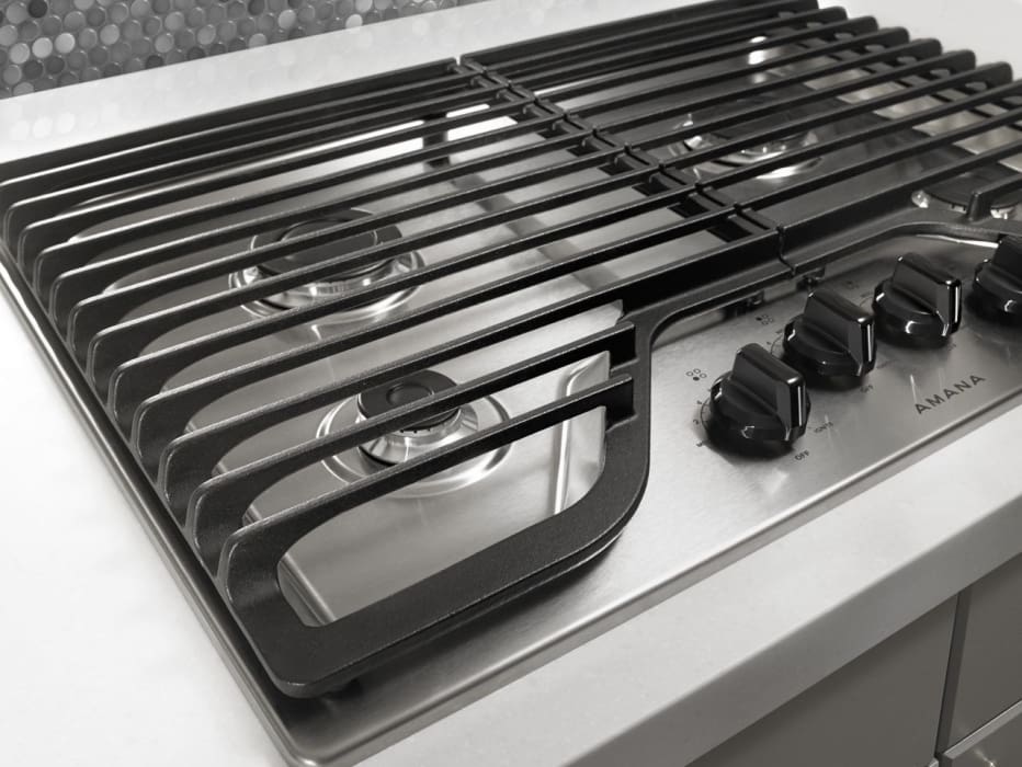 Amana AGC6540KFS 30 Inch Gas Cooktop with 4 Sealed Burners, Dishwasher