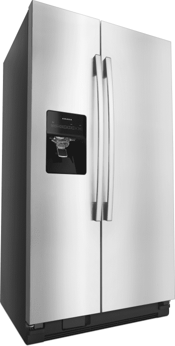 amana side by side refrigerator freezer not freezing