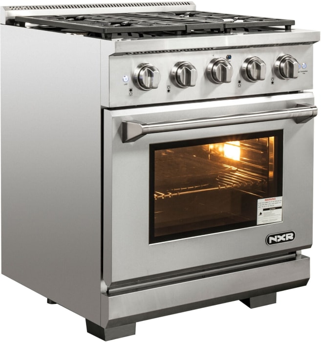 NXR AKD3001LP 30 Inch Professional Dual Fuel Range with 4 German Tower