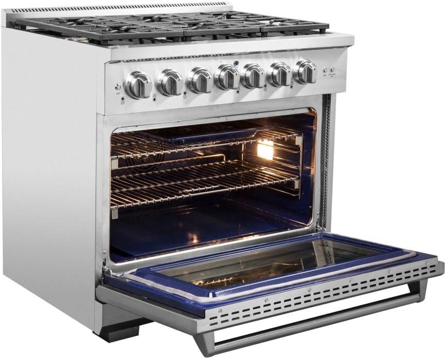 NXR AKD3605 36 Inch Professional Dual Fuel Range with 6 German Tower