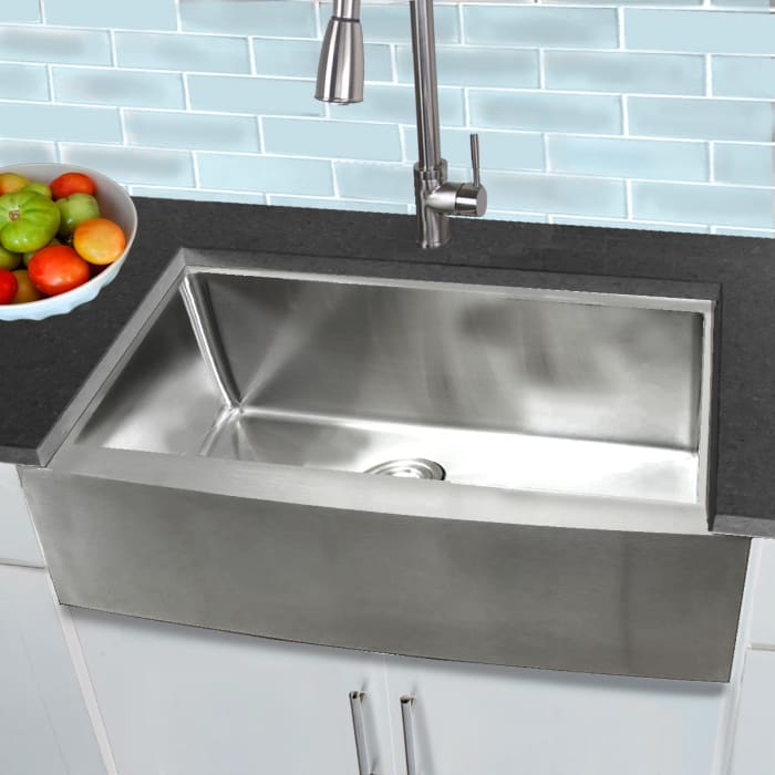 Nantucket Sinks APRON302010SR16 28 Inch Undermount Farmhouse Apron Sink ...