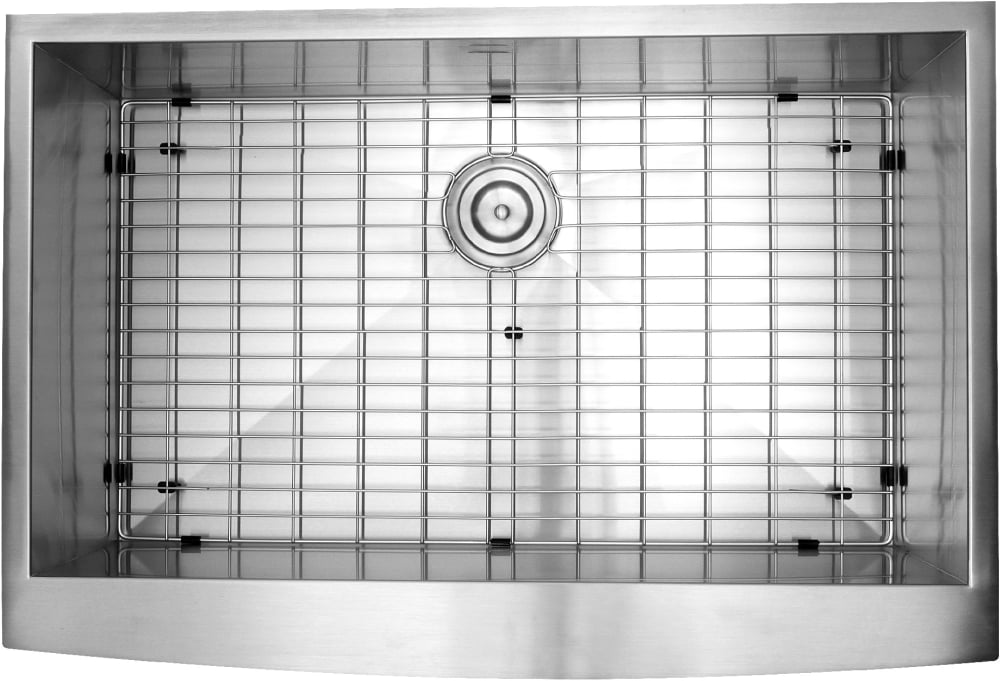 Nantucket Sinks APRON33201016 33 Inch Farmhouse Apron Sink with 10 Inch Bowl Depth, 16-Gauge 304 ...