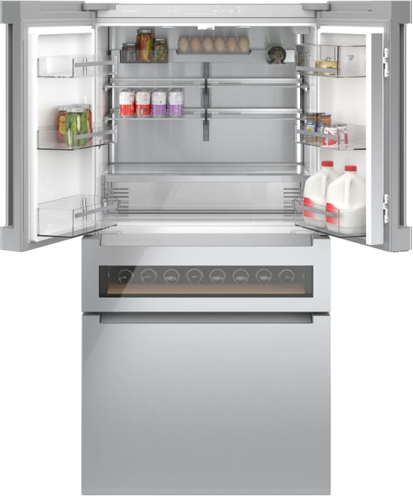 Bosch B36CL81ENG 36 Inch Freestanding 4 French Door Smart Refrigerator