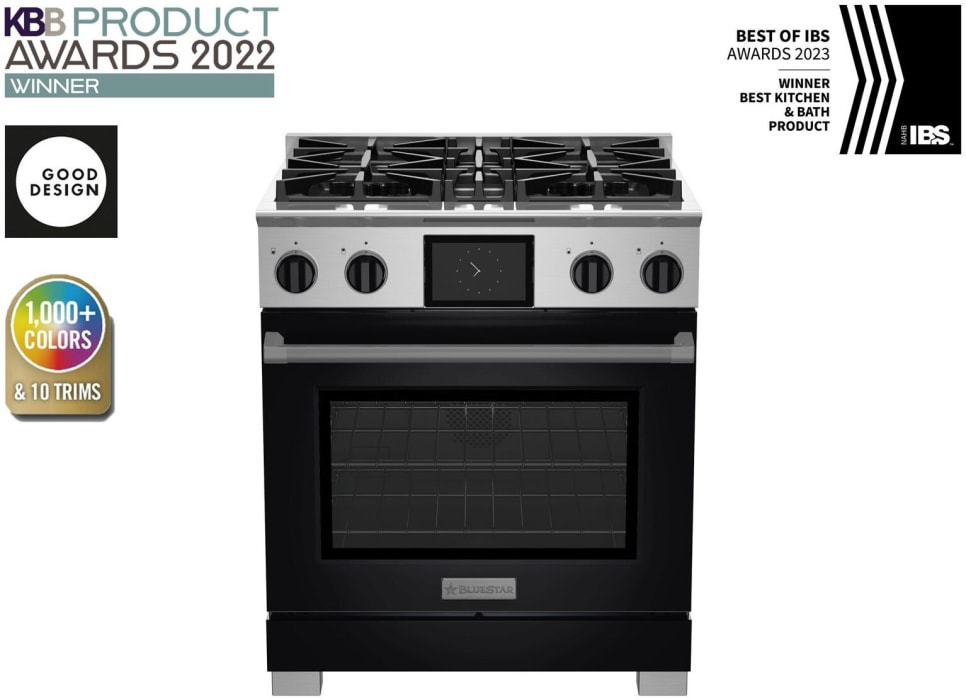 BlueStar BSDF304BCPLT 30 Inch Freestanding Dual Fuel Range with 4