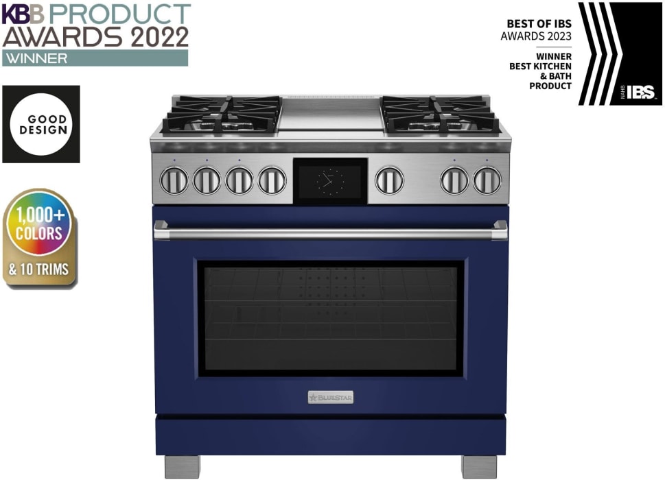 BlueStar BSDF364G 36 Inch Freestanding Dual Fuel Range with 4 Sealed
