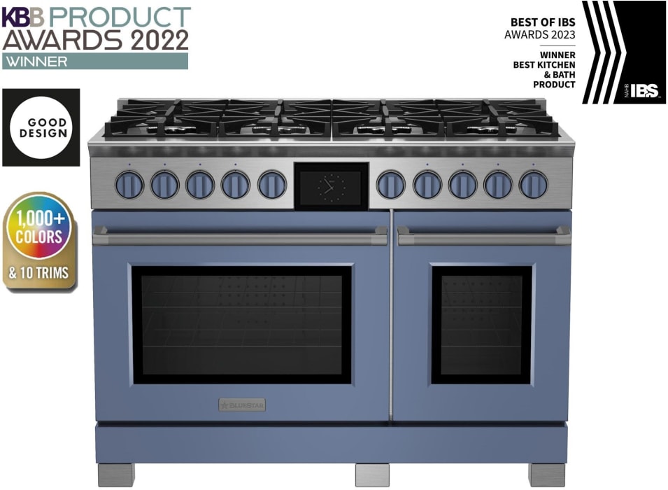 BlueStar BSDF488B 48 Inch Freestanding Dual Fuel Range with 8 Sealed
