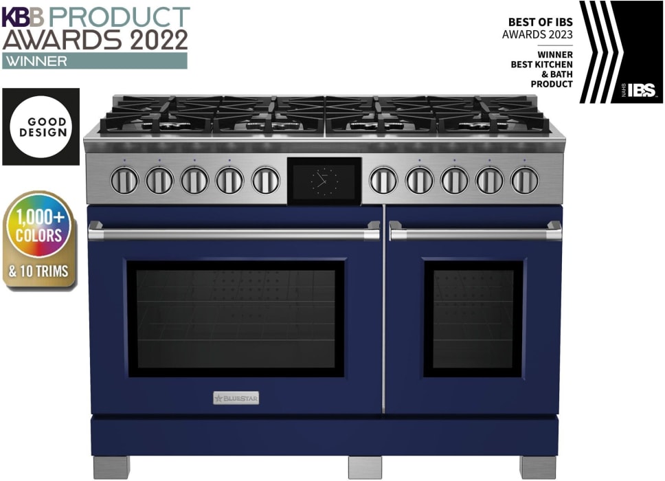 BlueStar BSDF488B 48 Inch Freestanding Dual Fuel Range with 8 Sealed