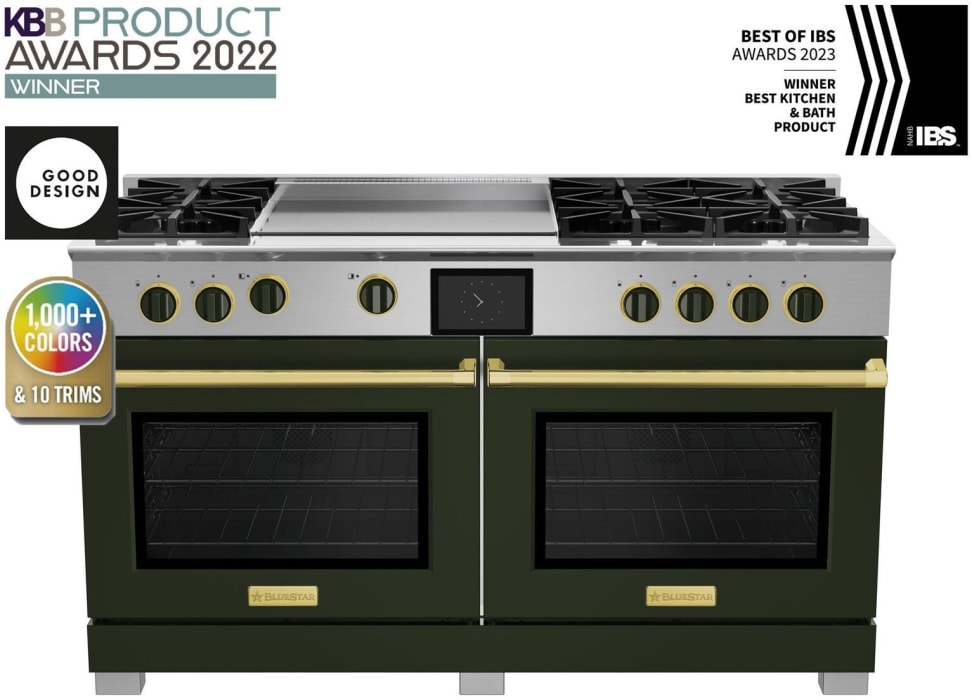 BlueStar BSDF606GLCCPLT 60 Inch Freestanding Dual Fuel Range with 6