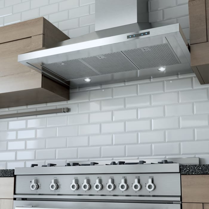 XO XOV42SC Wall Mount Professional Chimney Range Hood with 4 Speed 600