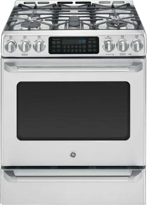 Ge C2s985setss 30 Inch Slide In Cafe Series Dual Fuel Range With