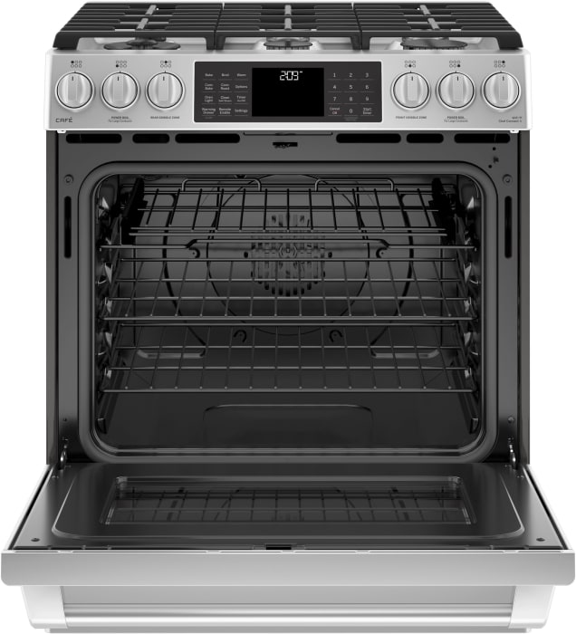 Cafe C2S986SELSS 30 Inch SlideIn Dual Fuel Smart Range with 6 Sealed