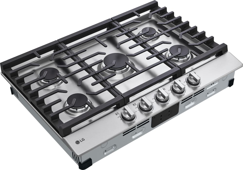 LG CBGJ3023S 30 Inch Gas Cooktop with 5 Sealed Burners, Continuous Cast