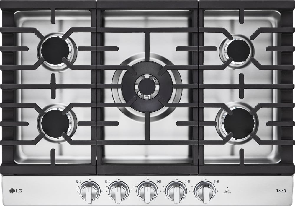 LG CBGJ3027S 30 Inch Gas Smart Cooktop with 5 Sealed Burners, 22K