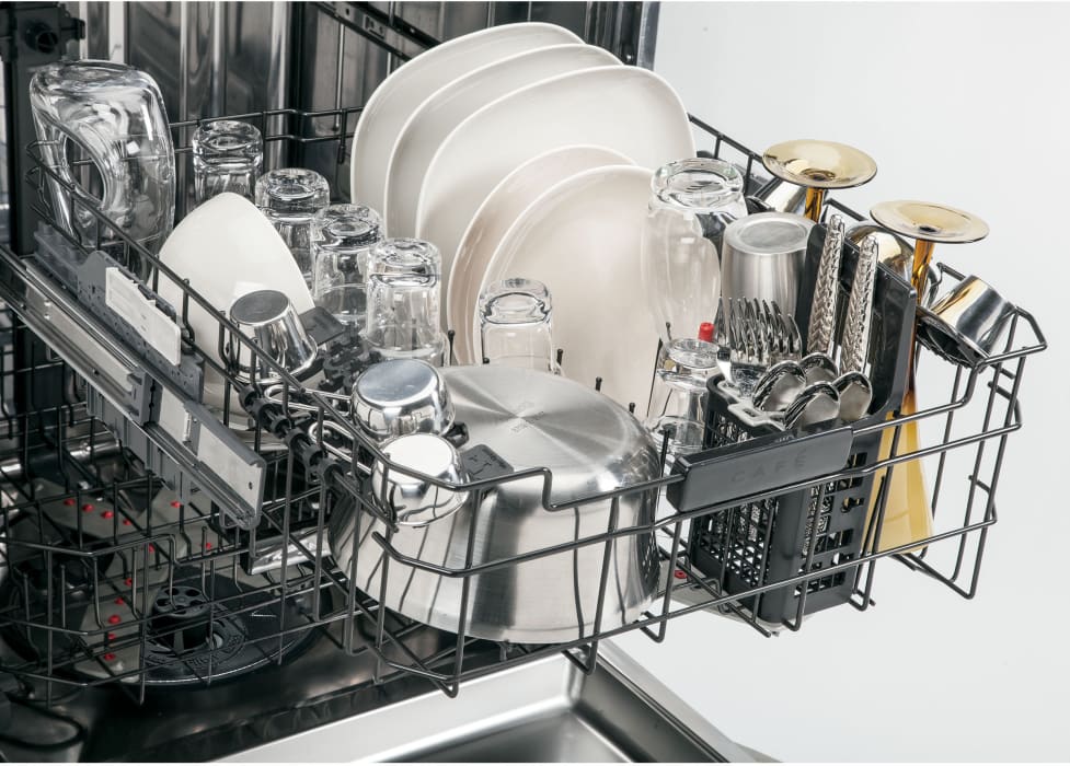 Cafe CDT706P2MS1 Fully Integrated Dishwasher with 3rd Rack, Bottle Jets