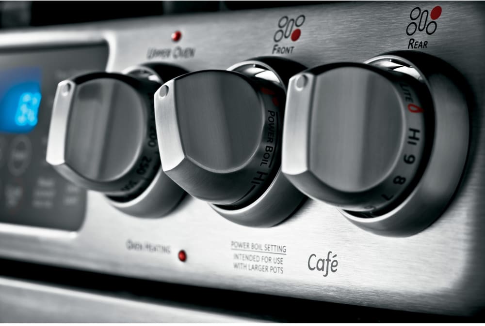 GE CGS990SETSS 30 Inch SlideIn Café™ Series Double Oven Gas Range with