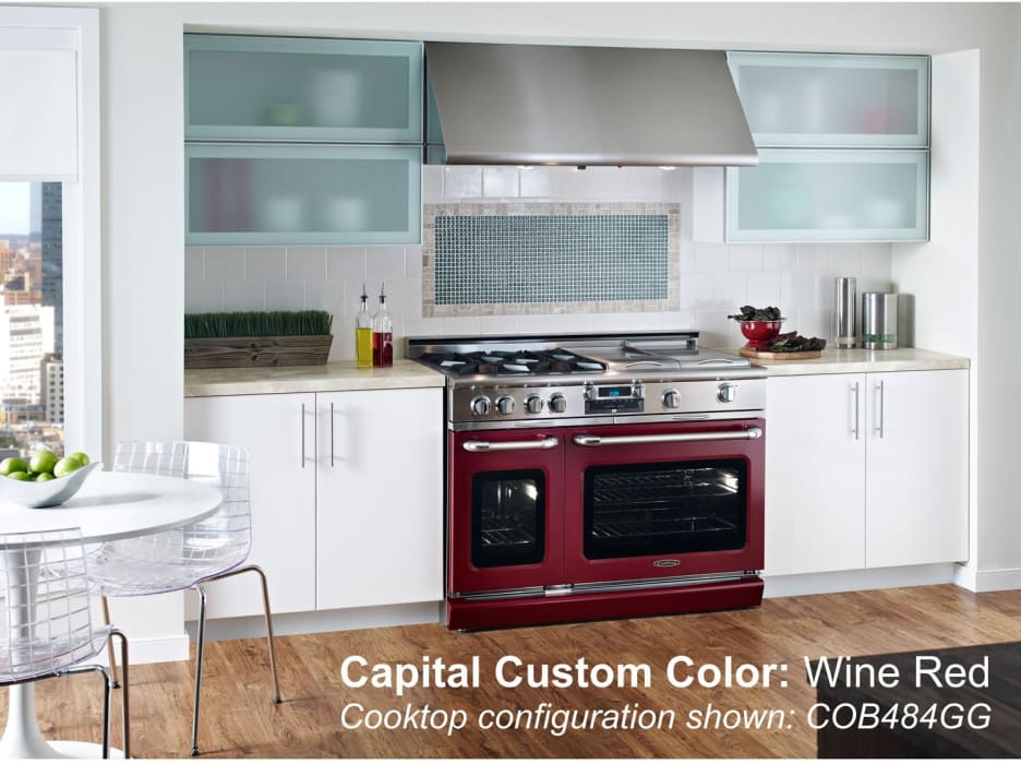 Capital COB484B2N 48 Inch Freestanding Dual Fuel Range with 6 Open