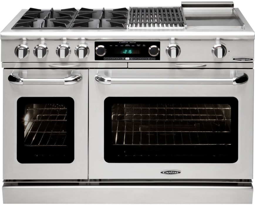 Capital COB488L 48 Inch Pro-Style Dual Fuel Range with 8 Open