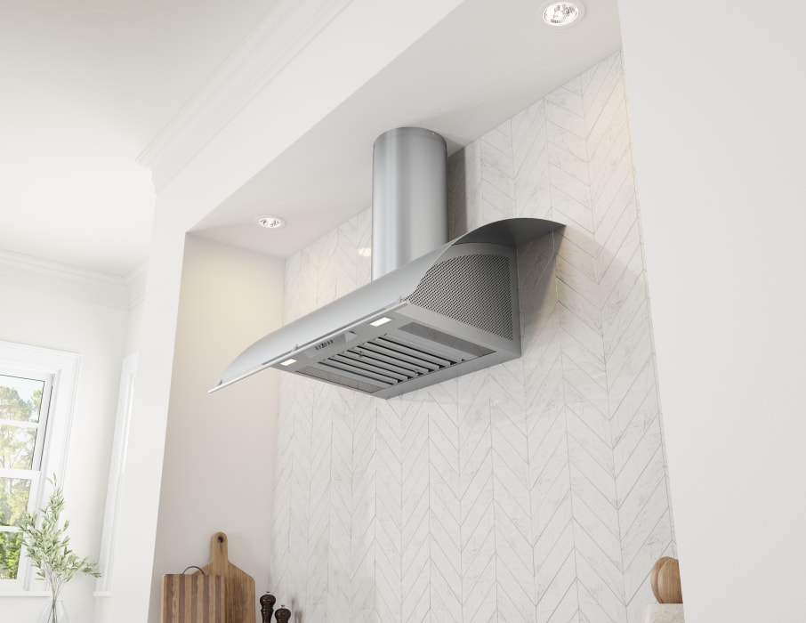 Zephyr COKE42CSX 42 Inch Wall Mount Range Hood with Multiple Blower ...