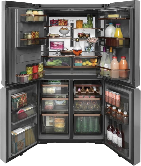 Cafe CQE28DM5NS5 36 Inch 4Door French Door Smart Refrigerator with 27.