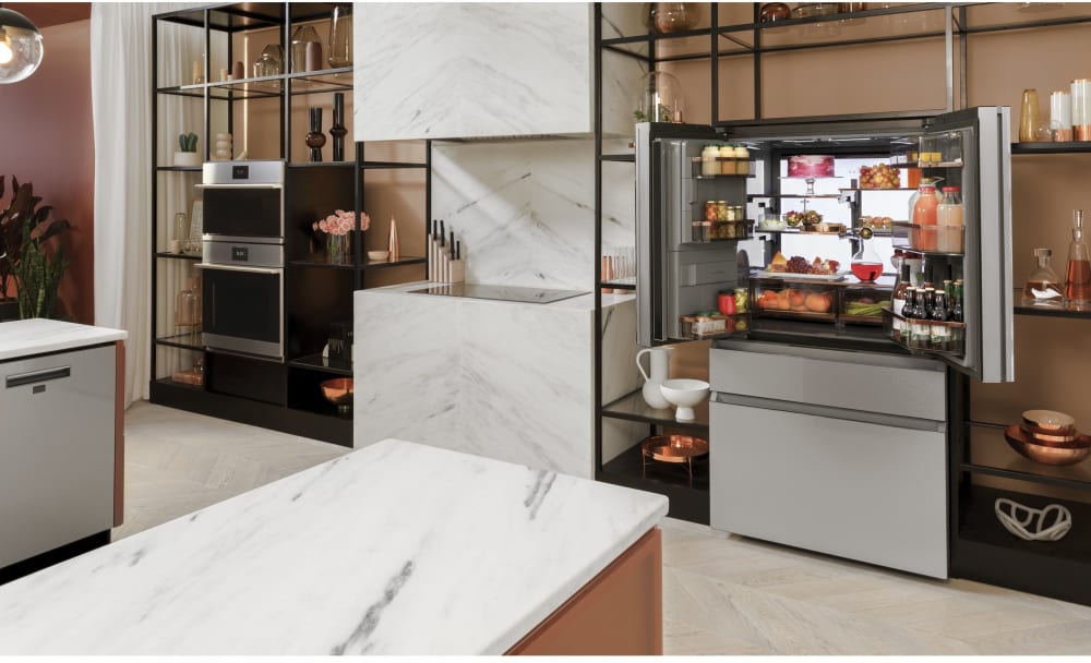 Cafe CVE28DM5NS5 36 Inch Smart 4Door FrenchDoor Refrigerator with 27.