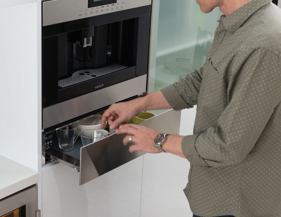 Wolf EC24S 24 Inch Builtin Coffee System with Adjustable Grinder, Auto