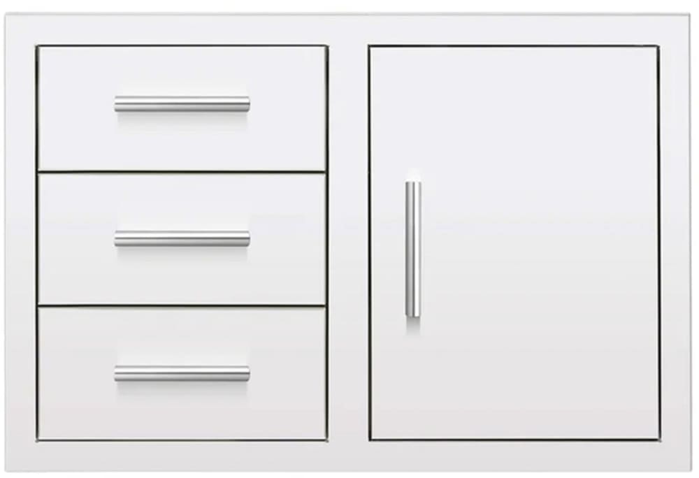 Summerset DC333 33 Inch Stainless Steel Flush Mount 3-Drawer