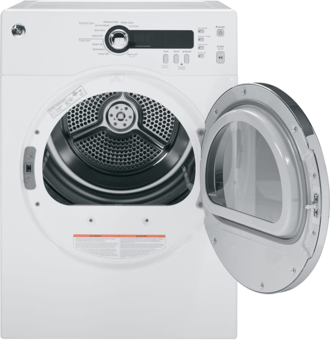 GE DCVH480EKWW 24 Inch Electric Dryer with Sensor Dry, Dewrinkle