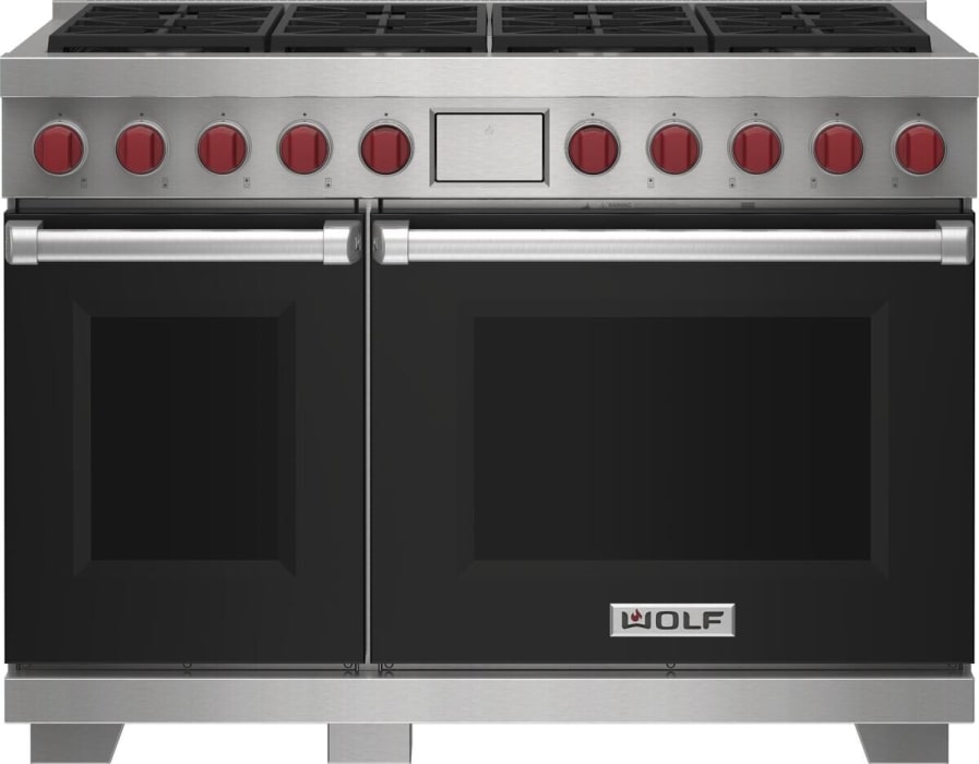 Wolf DF48850BKP 48 Inch Freestanding Dual-Fuel Smart Range with 8