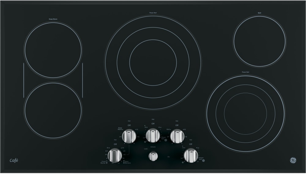 Cafe CP9536SJSS 36 Inch Smoothtop Electric Cooktop with 5 Cooking Zones