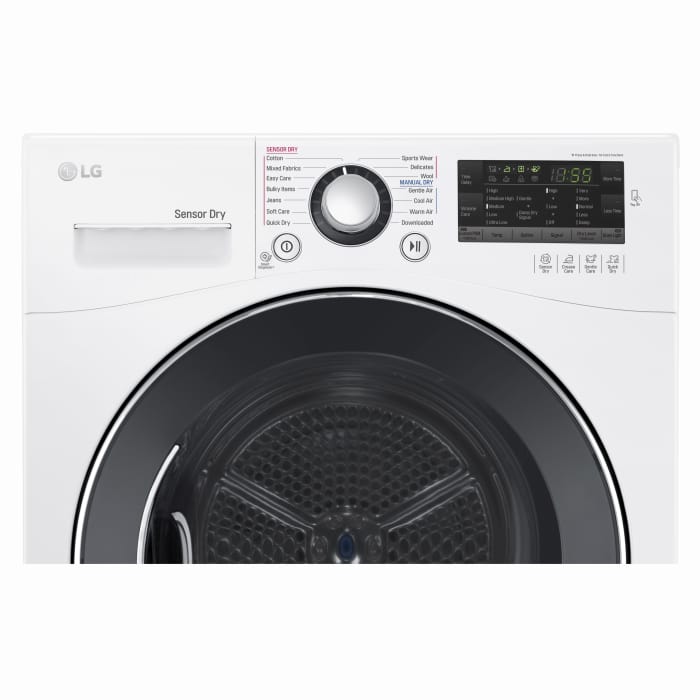 LG DLEC888W 24 Inch Electric Smart Dryer with 4.2 Cu. Ft. Capacity