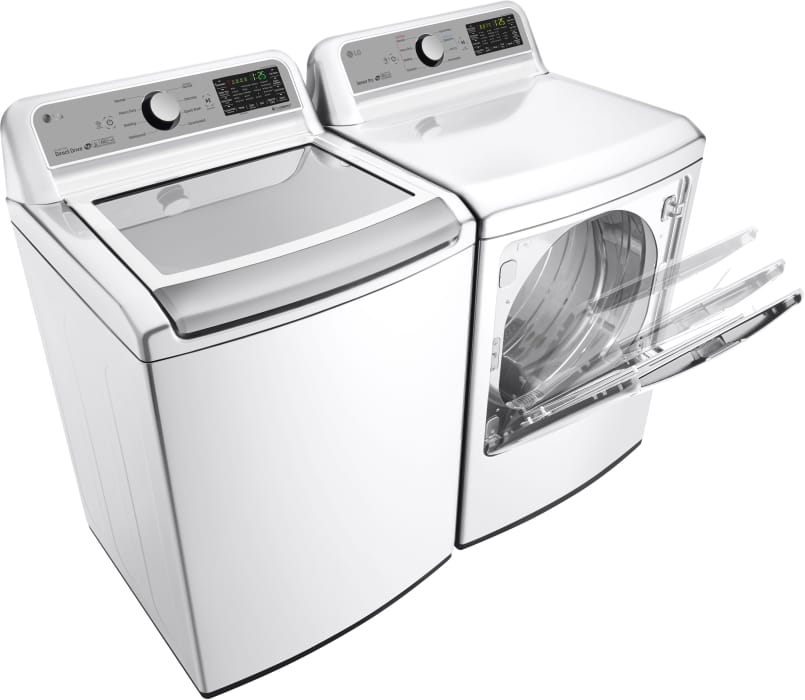 LG WT7300CW 27 Inch Top Load Smart Washer with 5.0 Cu. Ft. Capacity, SenseClean™ System, 6Motion