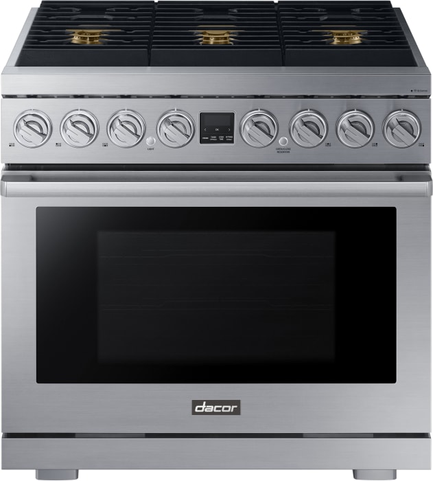 Dacor DOP36T86DLS 36 Inch Freestanding Dual Fuel Smart Range with