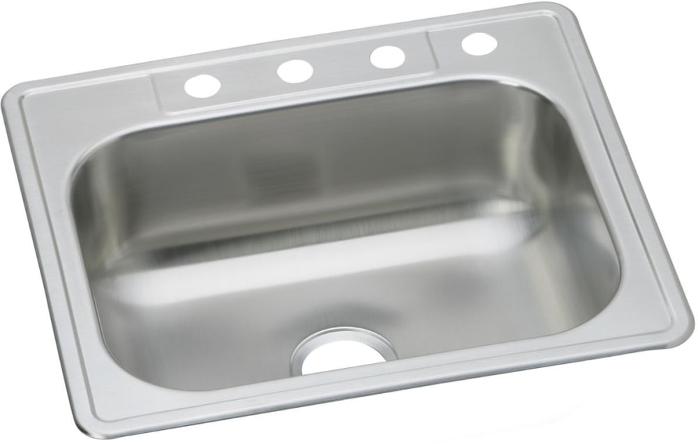 Elkay Dse133221 33 Inch Single Bowl Topmount Kitchen Sink With Stainless Steel Sound Deadening Pads And U Channel Installation