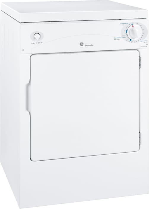 GE DSKP333ECWW 24 Inch Electric Dryer with 3.6 Cu. Ft. Capacity, 3 Dry Cycles, Timed Dry