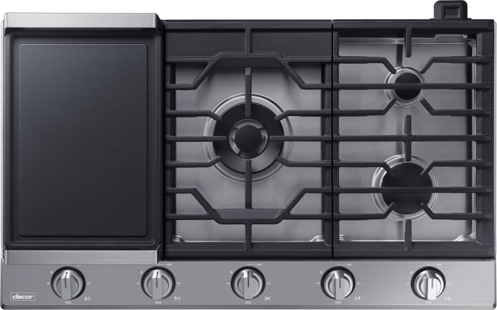 Dacor DTG36P875NS 36 Inch Natural Gas Smart Cooktop with 5 Sealed