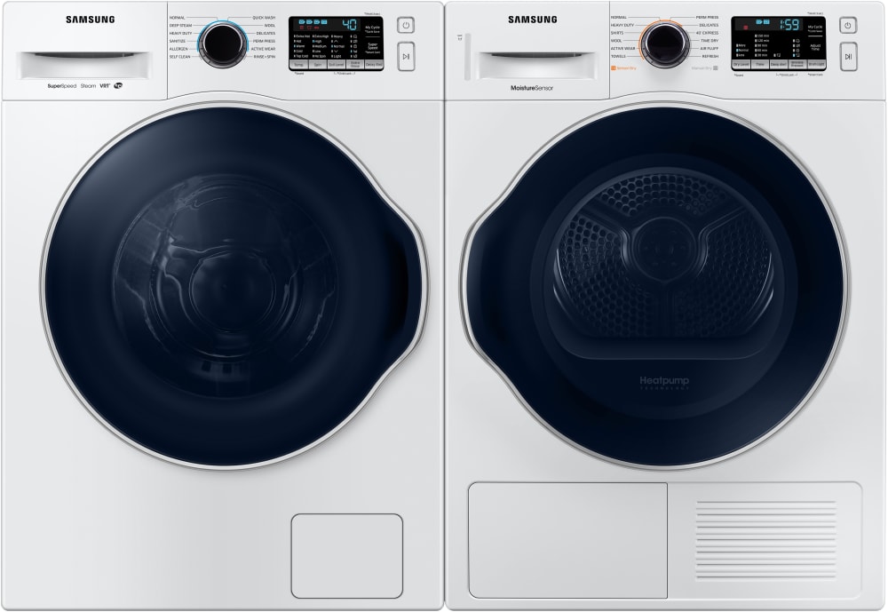 Samsung ww22k6800aw front load washer best sale & dv22k6800ew electric vented dryer