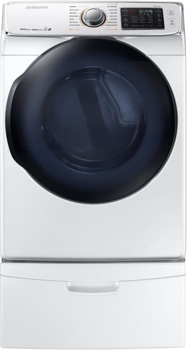Samsung Dv50k7500ew 27 Inch Smart Electric Dryer With Wi Fi 14 Dry Cycles 12 Options Alexa Google Home Voice Control5 Temperature Selections Multi Steam Eco Dry Smart Care Vent Sensor Dryer Rack And