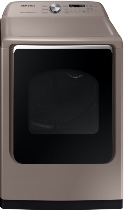 Samsung Dve54r7600c 27 Inch 7 4 Cu Ft Electric Smart Dryer With Steam Sanitize Sensor Dry Vent Sensor 12 Preset Drying Cycles And Led Display Champagne