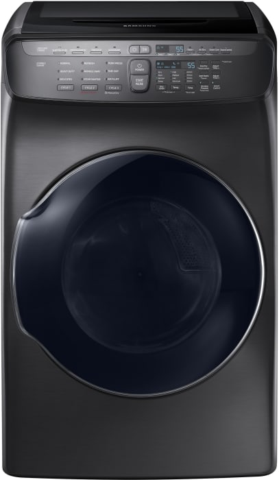 Samsung Dvg55m9600v 27 Inch Flexdry Gas Smart Dryer With Wi Fi Connectivity Multi Steam Sensor Dry 13 Dry Cycles Wrinkle Release Anti Static Option Smart Care Eco Dry Vent Sensor And 7 5 Cu Ft Capacity