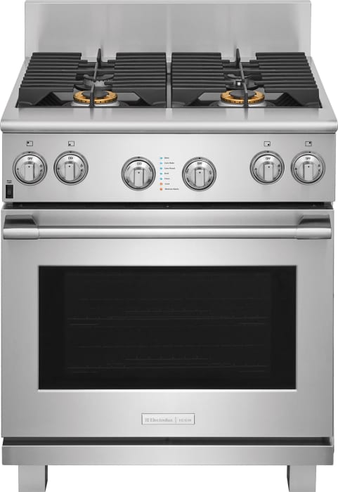 Electrolux E30df74tps 30 Inch Freestanding Dual Fuel Range With Customconvect Technology Min 2 Max Burners Smooth Glide Oven Racks Self Clean Wok Ring Cast Iron Continuous Grates Indicator Lights And 4 6 Cu Ft Capacity