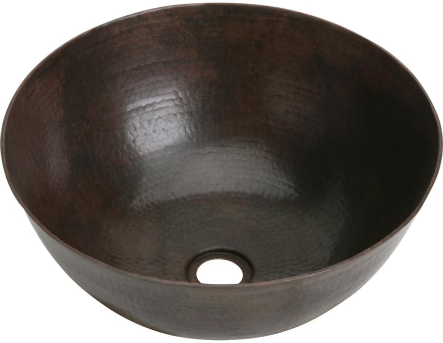 Elkay Ecu15ach 16 Inch Single Bowl, Hammered Copper Vessel Bathroom Sinks
