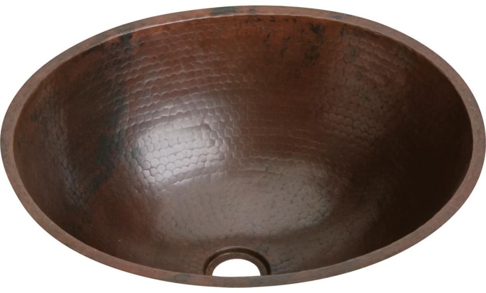 Elkay Ecu1714ach 19 Inch Single Bowl, Hammered Copper Undermount Bathroom Sink