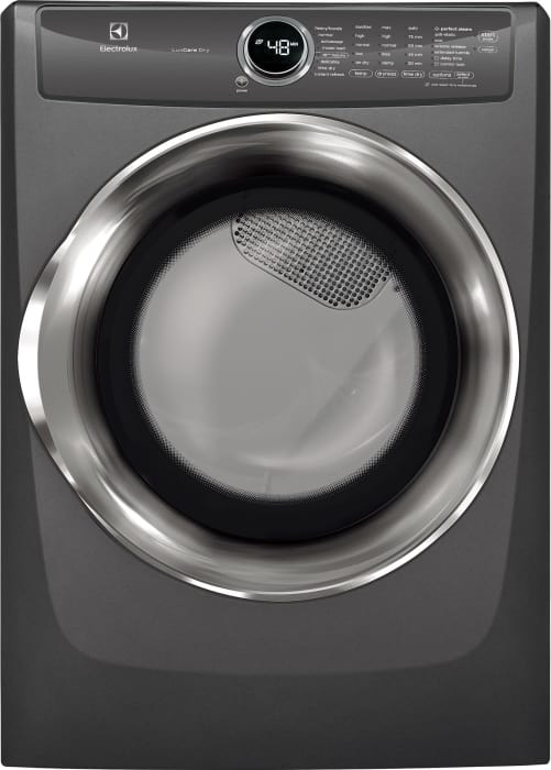 Electrolux Efme527utt 27 Inch Electric Dryer With Luxcare Dry System Instant Refresh Cycle Perfect Steam Wrinkle Release Fast Dry Cycle Luxcare Lint Shield Activewear Cycle 8 Dry Cycles And Energy Star Certified Titanium