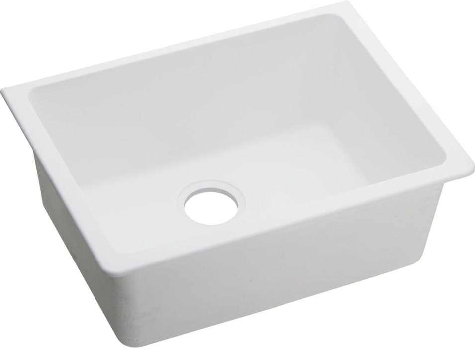 Elkay Elgu2522wh0 25 Inch Single Bowl Undermount Kitchen Sink With