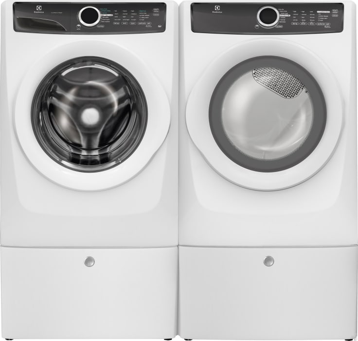 Electrolux Exwadreiw5417 Side By Side On Pedestals Washer Dryer Set With Front Load Washer And Electric Dryer In Island White