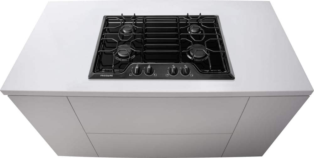 Frigidaire FFGC3010QB 30 Inch Gas Cooktop with 4 Sealed Burners, Angled
