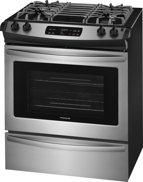 Frigidaire FFGS3026TS 30 Inch SlideIn Gas Range with Self Clean, Even Baking