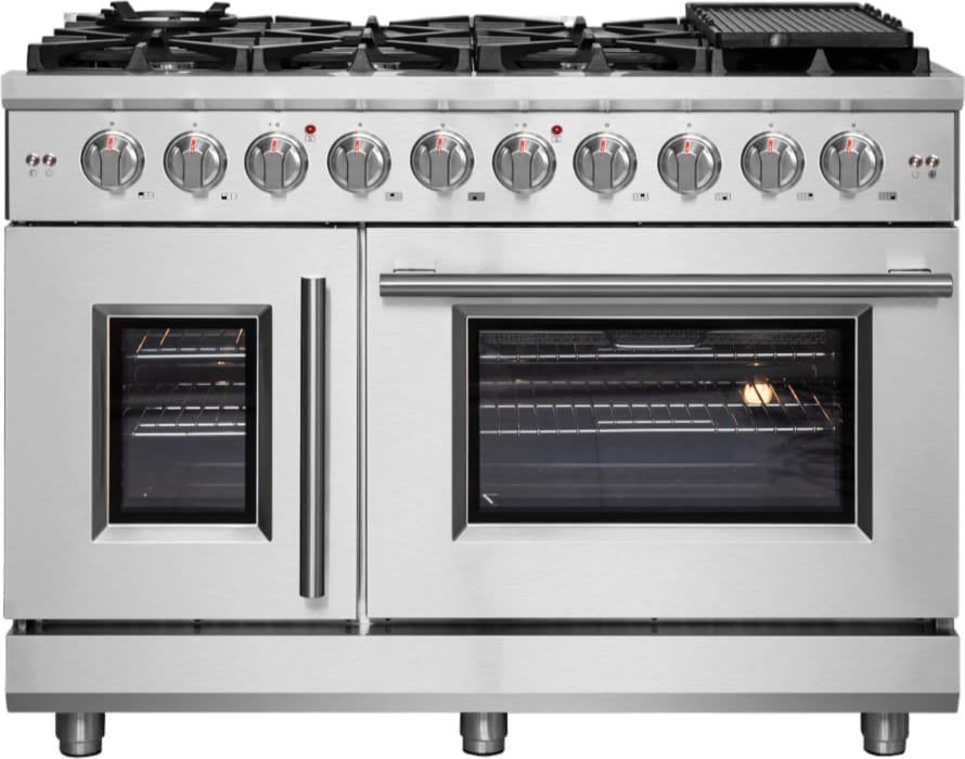 Forno FFSGS643948 Freestanding French Door Gas Range with Air Fry