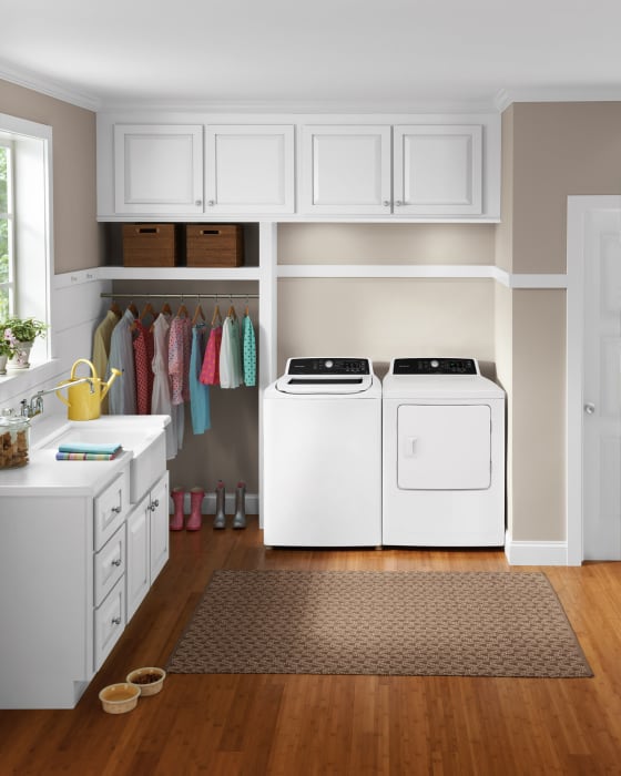 Frigidaire FRWADRGW4 Side-by-Side Washer & Dryer Set with Top Load ...