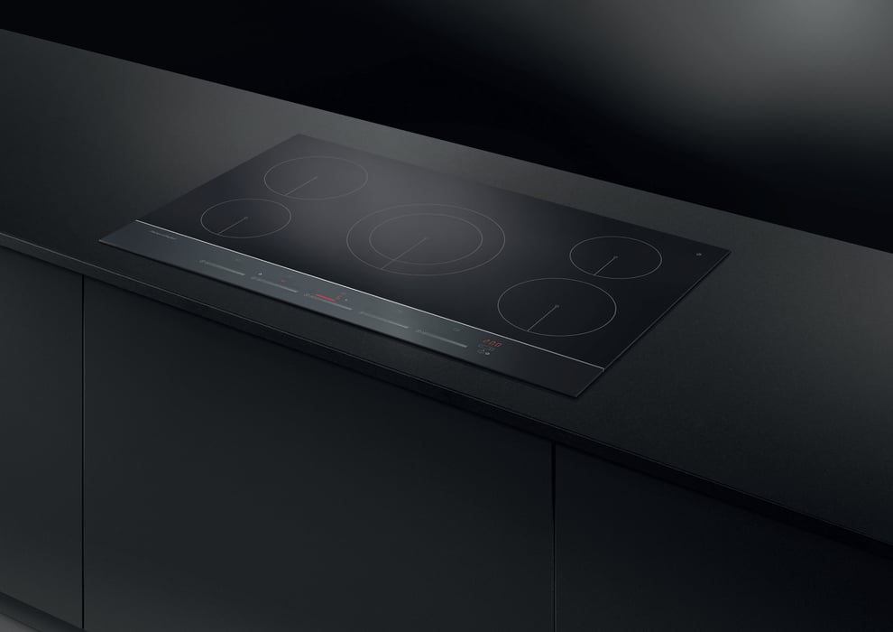 Fisher & Paykel CI365DTB2 36 Inch Electric Induction Cooktop with 5 Cooking Zones, PowerBoost